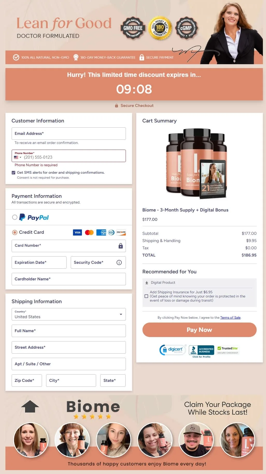 Secure Checkout Form